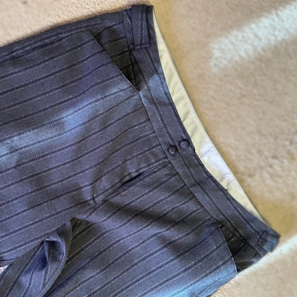 Wool Feel (but not wool) Dark Gray Slacks with Silver Thread Detail - Picture 5 of 12